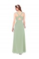 Discount Feminine Chiffon Bridesmaid Dress with Ruching and V-Neckline UK