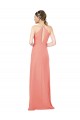 Discount Modern Long Chiffon Bridesmaid Dress with Keyhole Back UK