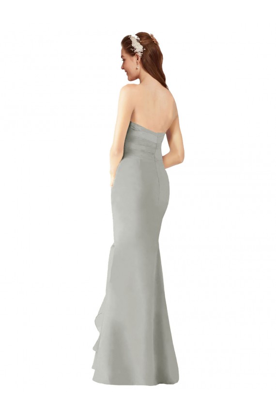 Discount Strapless Chiffon Bridesmaids Dress with Sweetheart Neckline UK