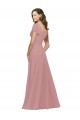 Discount Flutter Sleeves Short Chiffon Bridesmaid Dress with Tie Belt UK