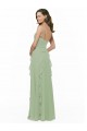 Discount Chiffon Bridesmaid Dress with Ruffles and Draping UK