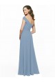 Discount Chiffon Bridesmaid Dress with Classic Off the Shoulder Neckline UK