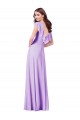 Discount Flutter Sleeves V-Neck Chiffon Bridesmaid Dress UK