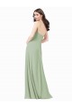Discount Floor Length Long Chiffon Bridesmaid Dress with Side Slit UK