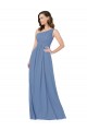 Discount Pleated One Shoulder Chiffon Bridesmaid Dress UK
