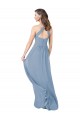 Discount Chiffon Bridesmaid Dress with High Halter Neckline UK