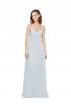 Discount Slim A-Line Chiffon Bridesmaid Dress with Spaghetti Strap Gathered Bodice UK