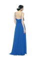Discount Spaghetti Strap Chiffon Bridesmaids Dress with Asymmetrical Ruffle and Front Slit UK