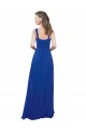 Discount Square Neck A-Line Long Floor Length Chiffon Bridesmaid Dress UK