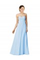 Discount Strapless Chiffon Bridesmaid Dress with Criss Cross Shirred Bodice UK