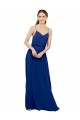Discount Long Chiffon Bridesmaid Dress with Spaghetti Strap Bodice UK