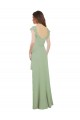 Discount Draped Sweetheart Chiffon Bridesmaid Dress with Ruffled Cap Sleeves UK