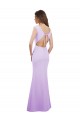 Discount Chiffon Column Bridesmaid Dress with High Round Neckline and Cap Sleeves UK