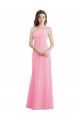 Discount Single Shoulder Chiffon Bridesmaid Dress with Draped Bodice UK