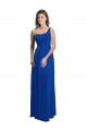 Discount One Shoulder A-Line Chiffon Bridesmaid Dress with Pleated Bodice UK