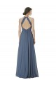 Discount Halter Neck Ruched Bodice Chiffon Bridesmaid Dress UK