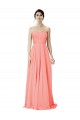 Discount Strapless Chiffon Bridesmaid Dress with Ruched Sweetheart Neckline UK