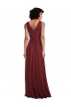 Discount Sleeveless V-Neck Pleated Chiffon Bridesmaid Dress UK