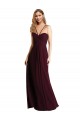 Discount Long Chiffon Bridesmaid Dress with Sweetheart Neckline UK