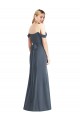 Discount Off the Shoulder Criss Cross Bodice Trumpet Chiffon Bridesmaid Dress UK