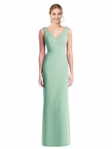 Discount Sleeveless Tie Back Chiffon Trumpet Chiffon Bridesmaid Dress UK
