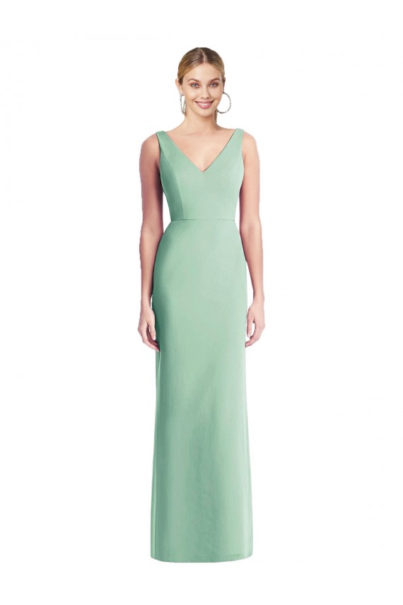 Discount Sleeveless Tie Back Chiffon Trumpet Chiffon Bridesmaid Dress UK
