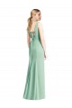 Discount Sleeveless Tie Back Chiffon Trumpet Chiffon Bridesmaid Dress UK