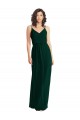 Discount V-Neck Blouson Bodice Chiffon Maxi Bridesmaid Dress UK