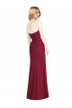 Discount Strapless Chiffon Trumpet Bridesmaid Dress with Front Slit UK