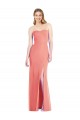 Discount Strapless Chiffon Trumpet Bridesmaid Dress with Front Slit UK