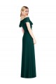Discount Ruffled Cold-Shoulder Maxi Chiffon Bridesmaid Dress UK