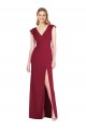 Discount Ruffled Sleeves Mermaid Chiffon Bridesmaid Dress with Front Slit UK