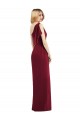 Discount One Shoulder Chiffon Bridesmaid Dress with Draped Front Slit UK