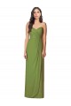 Discount Side Front Slit Draped Strapless Chiffon Bridesmaid Dress UK