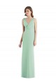 Discount Sleek Open Back Chiffon V-Neck Bridesmaid Dress UK