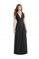 Discount Full Length V-Neck Chiffon Bridesmaid Dress with Wide Criss Cross Straps UK