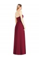 Discount Strapless Notch Chiffon Maxi Bridesmaid Dress UK