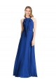 Discount Plunging V-Back Long Full Length Chiffon Bridesmaid Dress UK