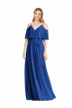 Discount Spaghetti Straps V-Neck Chiffon Bridesmaid Dress with Sash Tie UK