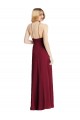 Discount High-Neck Maxi Bridesmaid Dress with Front Slit UK
