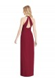 Discount V-Neck Halter Chiffon Maxi Formal Bridesmaid Dress Open Back UK