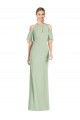 Discount Ruffle Cold-Shoulder Mermaid Chiffon Maxi Bridesmaid Dress UK