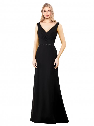 Discount V-Neckline Chiffon Bridesmaid Dress / Prom Dress with Draped Bodice UK