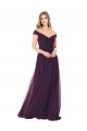 Discount Classic Off the Shoulder Draped Chiffon Bridesmaid Dress UK