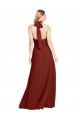 Discount Slim High Neck Halter Fitted Open Back Chiffon Bridesmaid Dress / Prom Dress UK