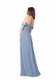 Discount Empire Waist Off the Shoulder Chiffon Bridesmaid Dress with Sweetheart Bodice UK