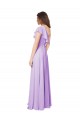 Discount Draped One Shoulder Long Chiffon Bridesmaid Dress  UK