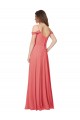 Discount Draped Off the Shoulder Straps Chiffon Bridesmaid Dress UK