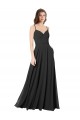 Discount Cowl Back Spaghetti Straps Long Chiffon Bridesmaid Dress  UK