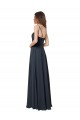 Discount Crossover Bodice Long Chiffon Bridesmaid Dress with Double Back Straps UK
